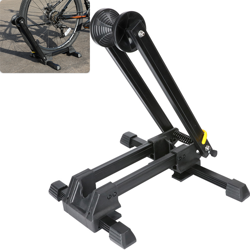 Bicycle Floor Parking Stand Holder Portable Foldab..